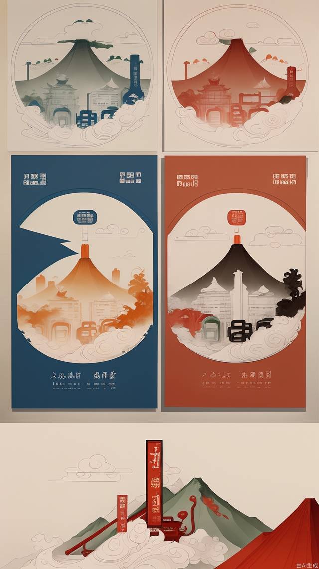 Help me make a poster with traditional colors for the Visual Identity of the Chinese Sugar Brand.