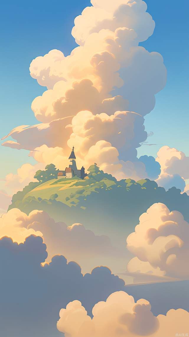 (masterpiece, best quality:1.2),sunlight,ghibli,wide angle,backlighting,fairy tales,hayao miyazaki,fantasy,unmanned,outdoor,lovely,landscape, white clouds
, 