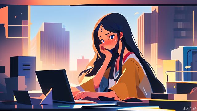 nana g, exquisite facial features, long hair, building, the whole body, computer, two-ojousama,