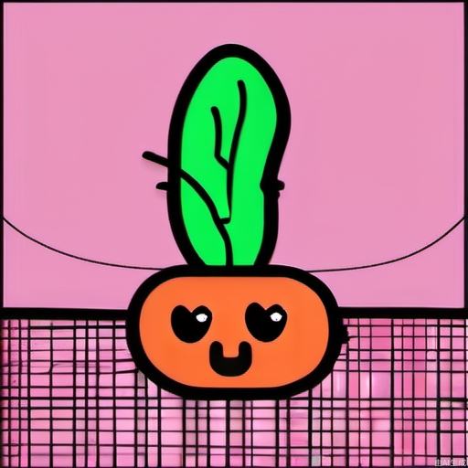 a pink cute carrot with a huge ass