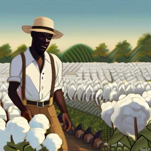 a black man in a cotton garden