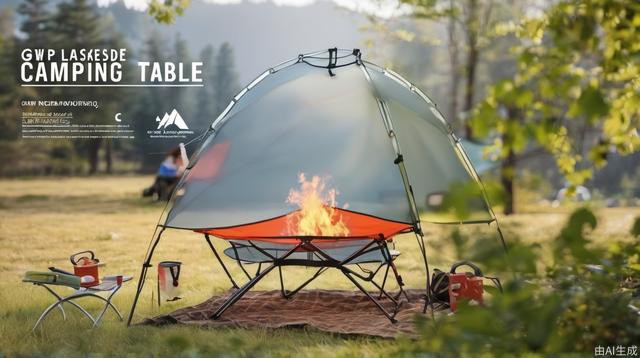 Lakeside camping table