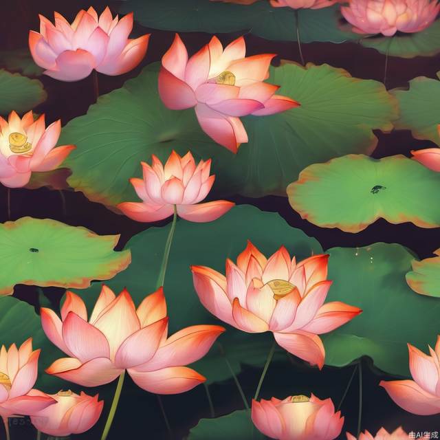 Lotus blooms in fire