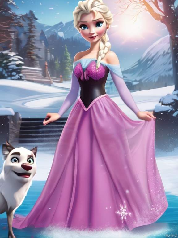 Snow Princess, Elsa, water bath,