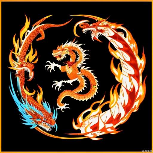 Color Chinese dragon elements, fire elements, including film and television films, can be commercially registered as trademarks.