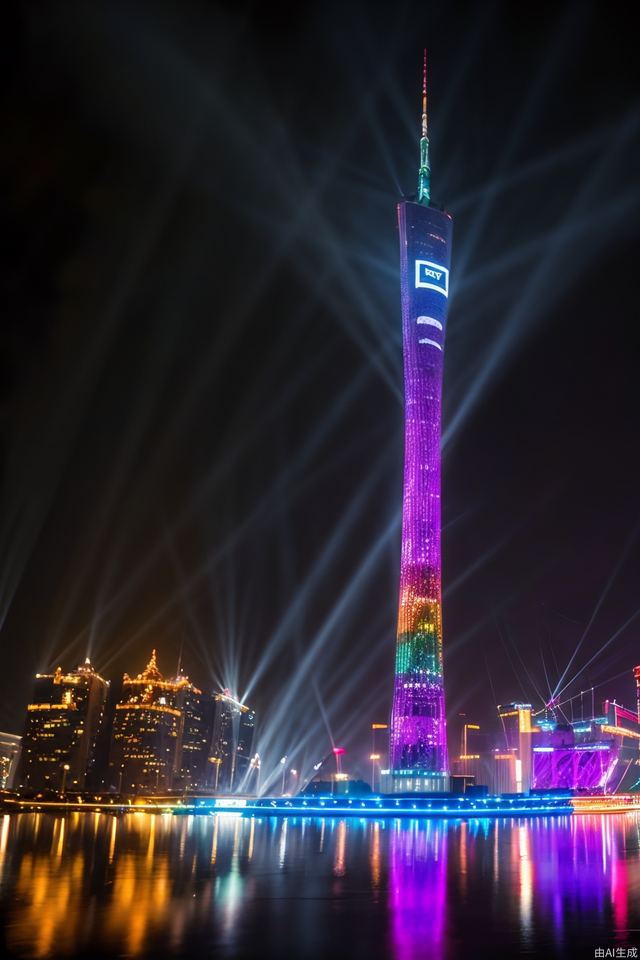 gzt,night,(Masterpiece, highest quality), Cyberpunk,Skyscrapers, Neon lights,