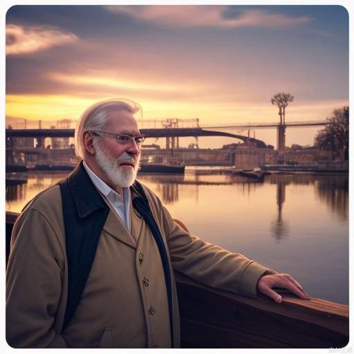 A handsome, blond old man with a white beard