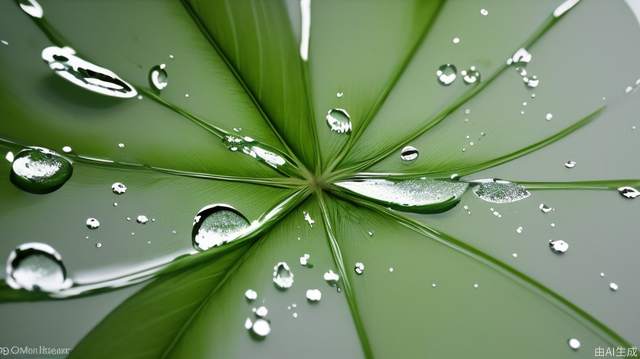 The water drop on the leaf sparkles under the sunlight.
The water drop slowly slides off the edge of the leaf, gradually accelerating.
The camera follows the water drop, capturing the moment it hits the water surface.
The water surface creates ripples upon the impact of the water drop, gradually spreading out.