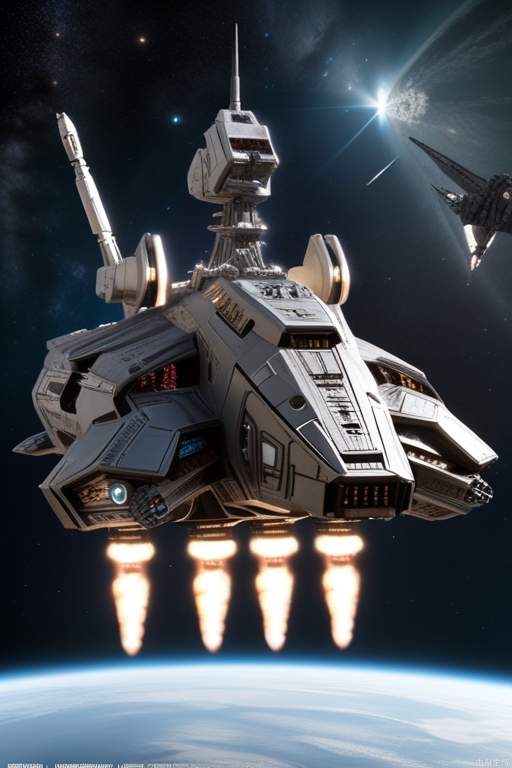 ((Space warship)), no humans, epic armageddon, Mechanical aesthetic, sci-fi futuristic style, broken weapon,broken halo, universe, space invaders, highres, official art, highly detailed, wallpaper, Science Fiction punk,war, surreal,(((3D))), C4D, Blender, (starry background), world of warships, Space war,