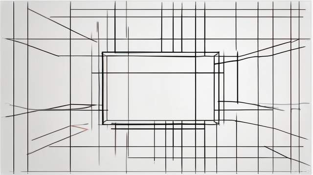 Draw rectangular lines on the white rectangle to achieve a three-dimensional sense