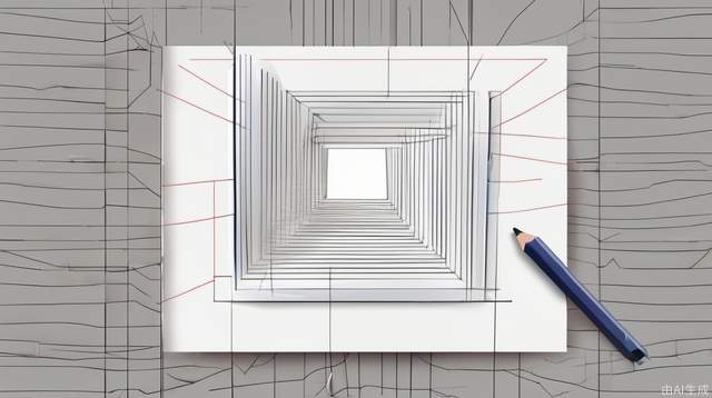 Draw rectangular lines on the white rectangle to achieve a three-dimensional sense