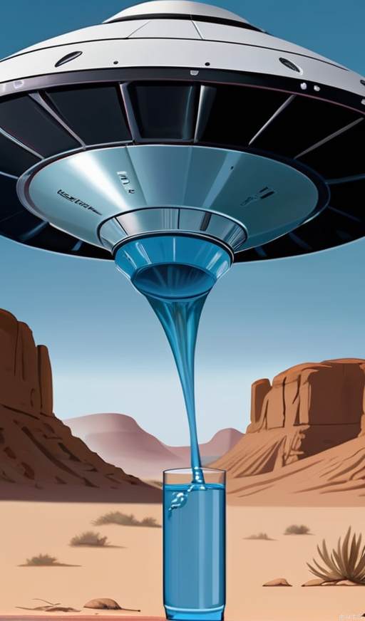 In the desert, an alien spacecraft brought water