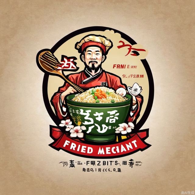 Fried rice merchant logo