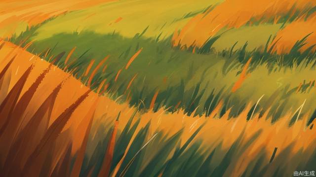 Moving orange grass