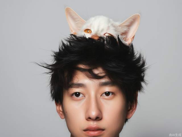 cat on head,