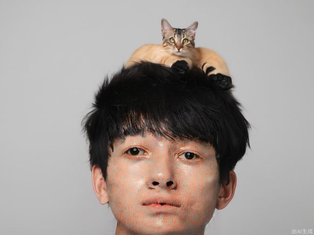 cat on head,