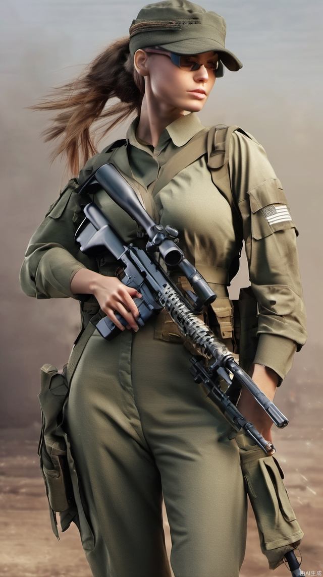 Battlefield beautiful woman sniper