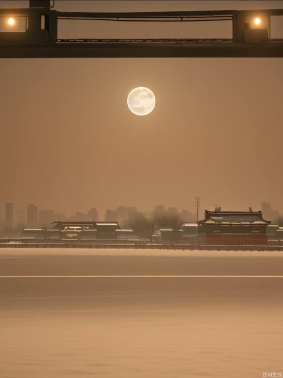 Beijing, Dongcheng District, Hutong, Moonlight