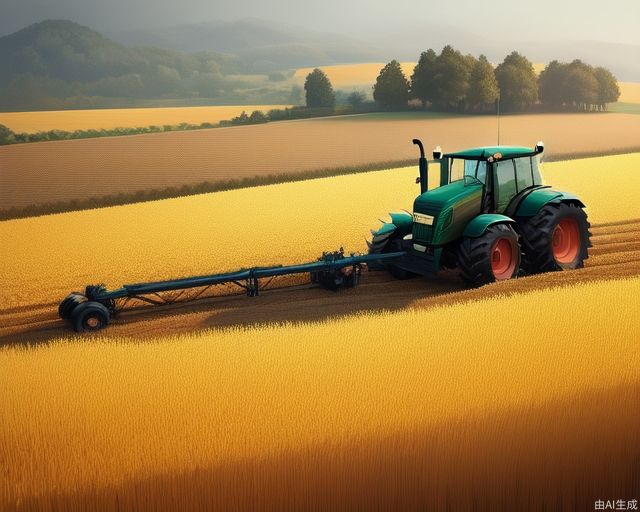 Chinese countryside, tractor, Chinese farmers doing farm work, golden wheat field, minimalism, overlooking every painting, masterpiece, best quality, illustration, field, vector illustration, masterpiece, best quality, (masterpiece: l.2), best quality, masterpiece, highland, original, very detailed wallpaper, perfect lighting, (very detailed CG: 1.2), drawing, brush, masterpiece, best quality, 8k, crazy detail, intricate detail, super detail, super quality, high detail, super detail