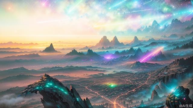 City, Comic, Landscape/Landscape, Cityscape, Sci-Fi City, Comic, Landscape/Landscape, Cityscape, Sci-Fi, Fantasy (Fantasy), Ban, Cyberpunk, Meteor Shower, starry_sky, Planet, Space (Space/Space Art), Glowing Neon