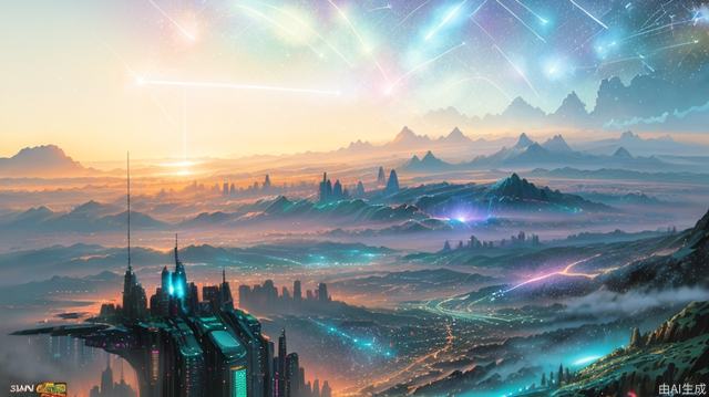 City, Comic, Landscape/Landscape, Cityscape, Sci-Fi City, Comic, Landscape/Landscape, Cityscape, Sci-Fi, Fantasy (Fantasy), Ban, Cyberpunk, meteor shower, starry_sky