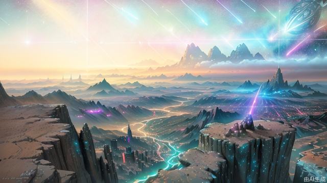 City, Comic, Landscape/Landscape, Cityscape, Sci-Fi City, Comic, Landscape/Landscape, Cityscape, Sci-Fi, Fantasy (Fantasy), Ban, Cyberpunk, Meteor Shower, starry_sky, Planet, Space (Space/Space Art), Glowing Neon