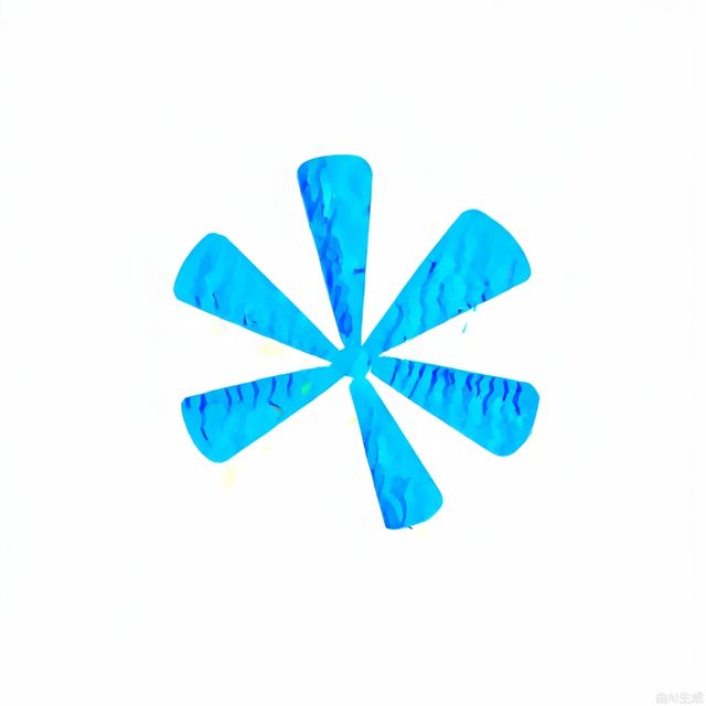 Help me design a flat and round logo of the fan. The color is cyan, the lines are concise and clear, and the fan bones of the fan are separated by blank.