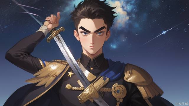 The young man's sword eyebrows and starry bearing are extraordinary