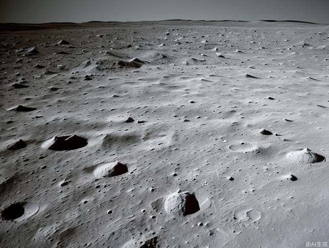 Desolate lunar surface, deserted, only scattered fitness equipment