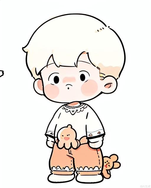 Delicate, clear, HD, delicate, cute, cartoon, Little Boy, Scared, scared, get up, scared, boy, cute boy