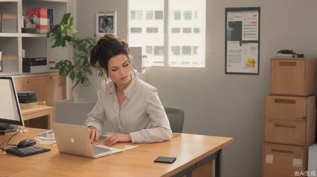 Modern office setting, no characters