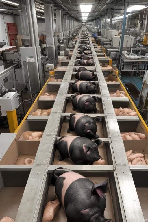 Black pig production line