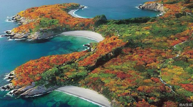 In autumn, the coastal road twists and turns, and the vegetation is lush