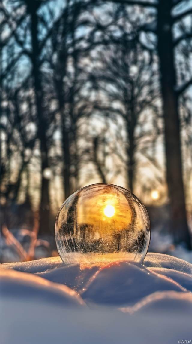 sun,snow, bubble