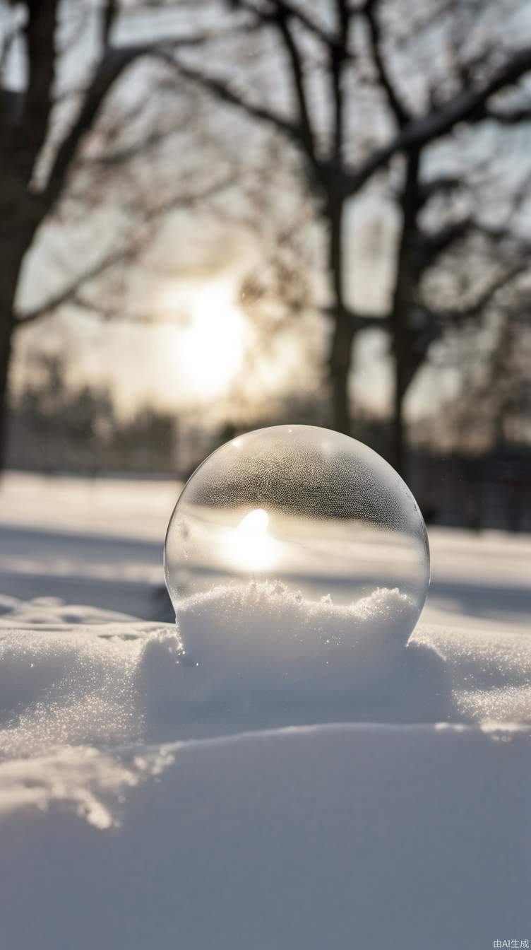 太阳、雪、泡泡