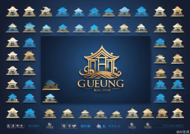 Real estate LOGO background cover, light color gradual change, only need color elements, change the color to dark blue and light blue gradual change, do not middle LOGO elements