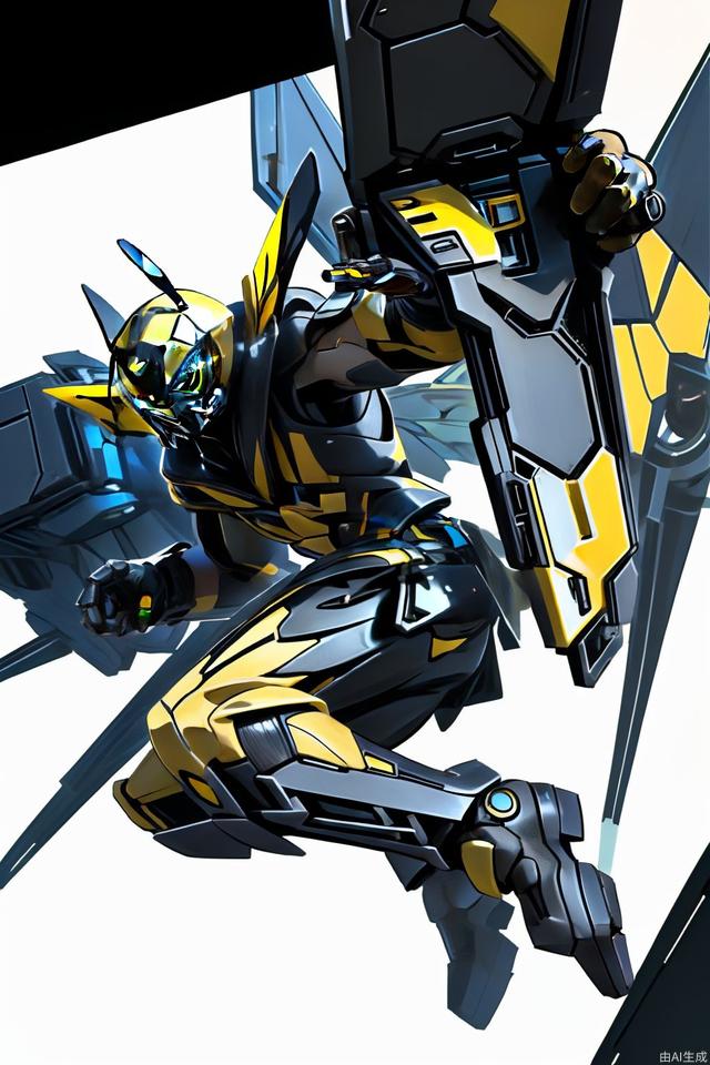 single character, Bumblebee, flying