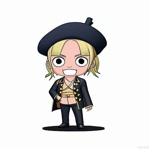 Make a Q version of Trafalgar Rowe's avatar in ONE PIECE