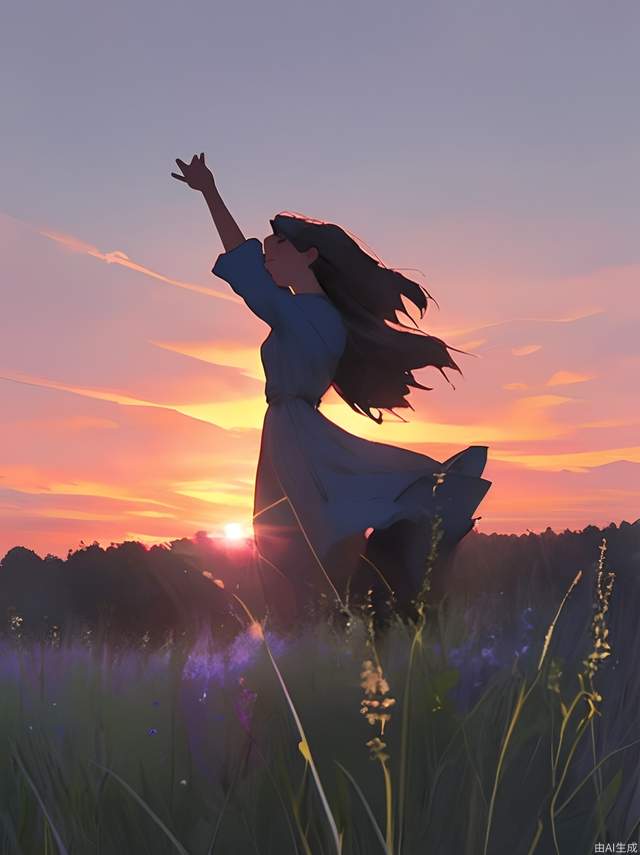 Freedom/sunset/meadow/