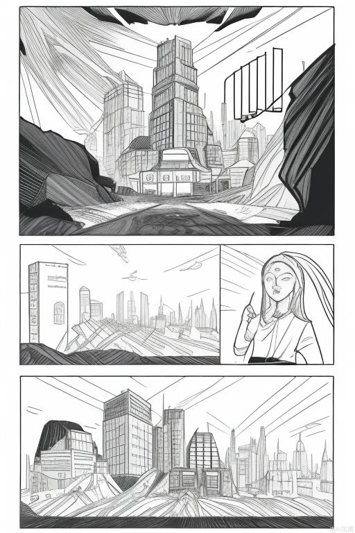 A visually engaging graphic novel featuring a young scientist, Clara, on a journey to discover an ancient, mysterious energy source buried deep within a futuristic dystopian city