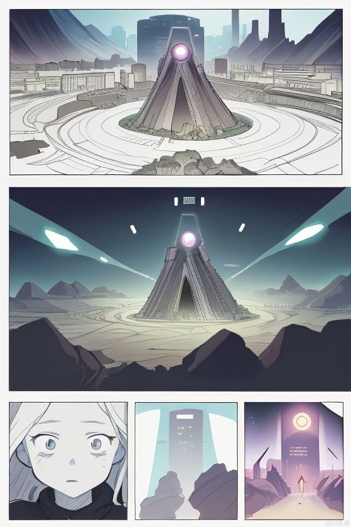 A visually engaging graphic novel featuring a young scientist, Clara, on a journey to discover an ancient, mysterious energy source buried deep within a futuristic dystopian city