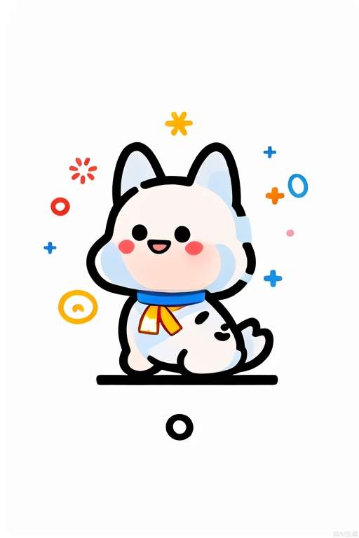 单色粗线涂鸦，平面最小二维插图，樱桃，要