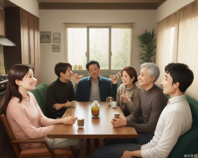 Have a relaxed conversation with ten friends at home