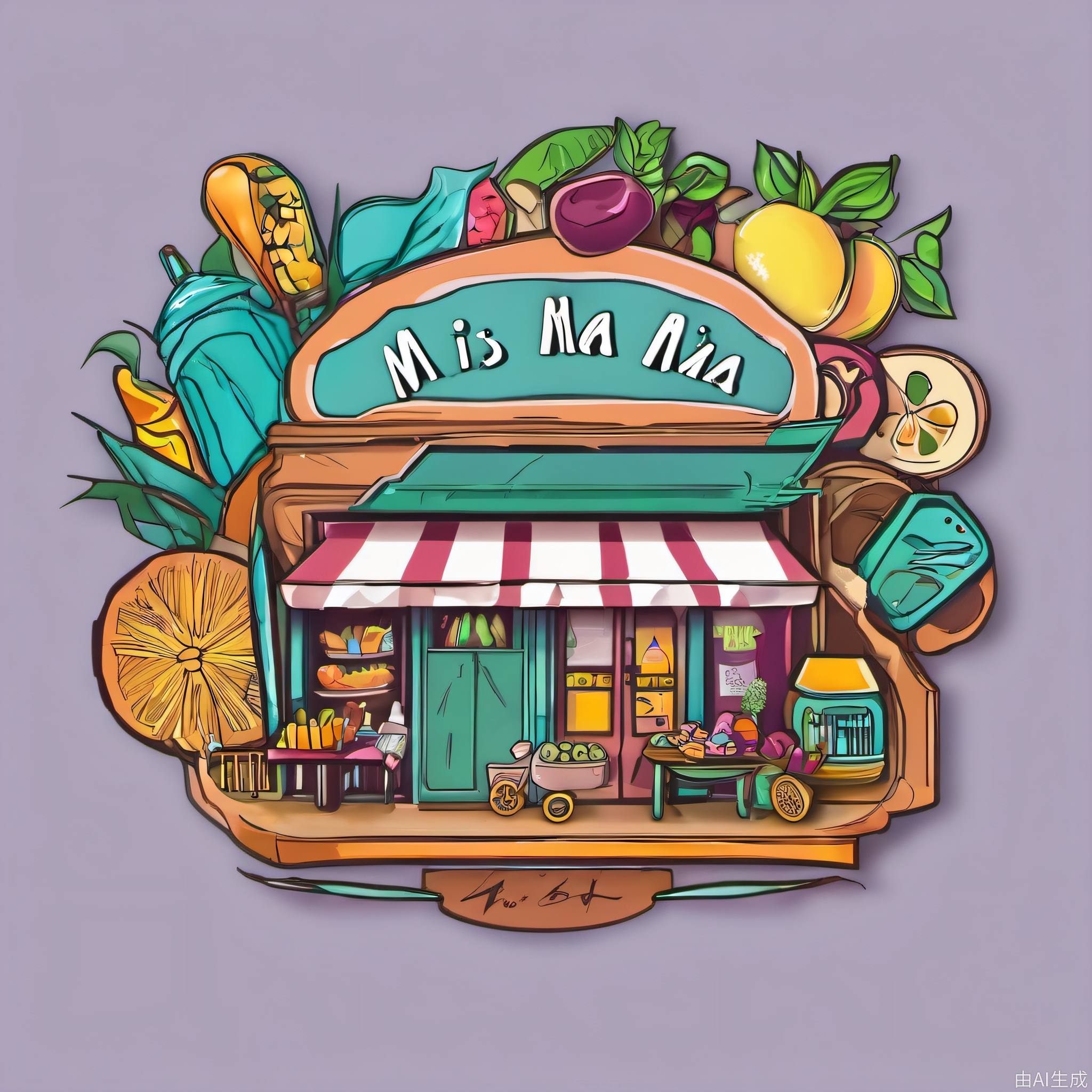 标志艺术新鲜米娅的小店