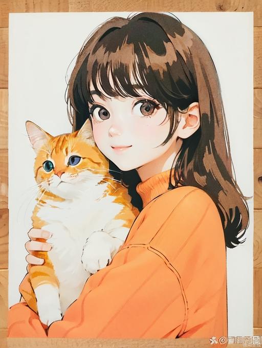 1个女孩，大眼镜，长脸，微笑，ojous