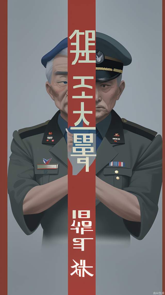 With the Chinese flag as the background, make a promotional video poster about veterans of Resistance to the United States and Aid Korea, without specific military faces