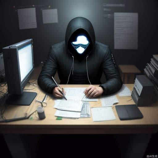 a man, developer, matrix style, coding on the table, massy room, dark room, hacker