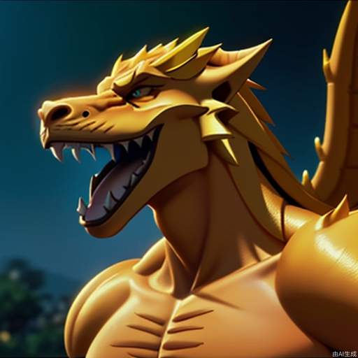 Animated version of the mighty and handsome golden dragon