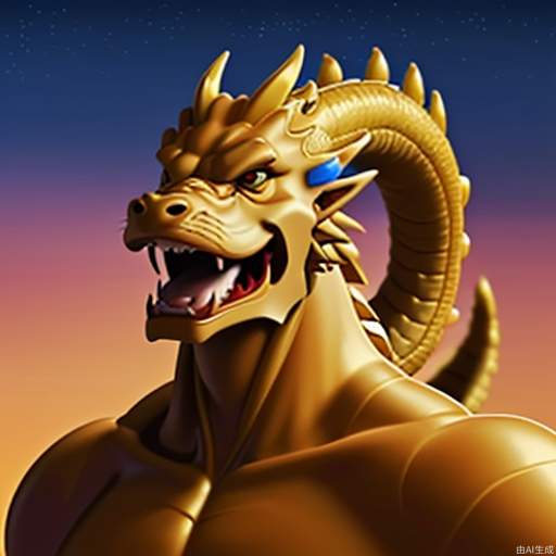 Animated version of the mighty and handsome golden dragon