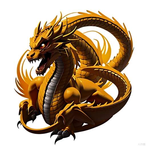 Animated version of the mighty and handsome golden dragon